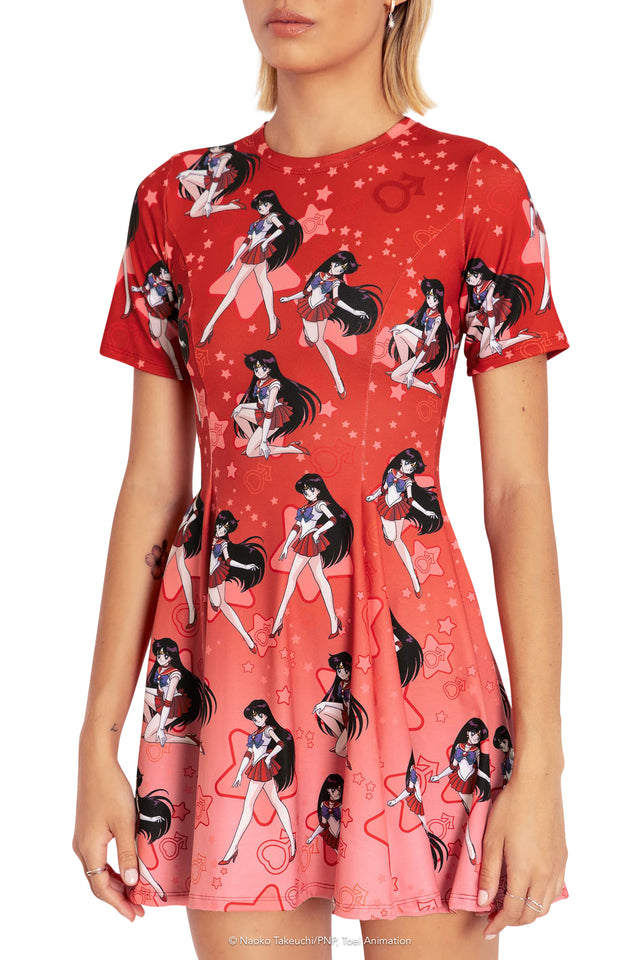 Sailor Mars Evil Tee Dress Closeup 