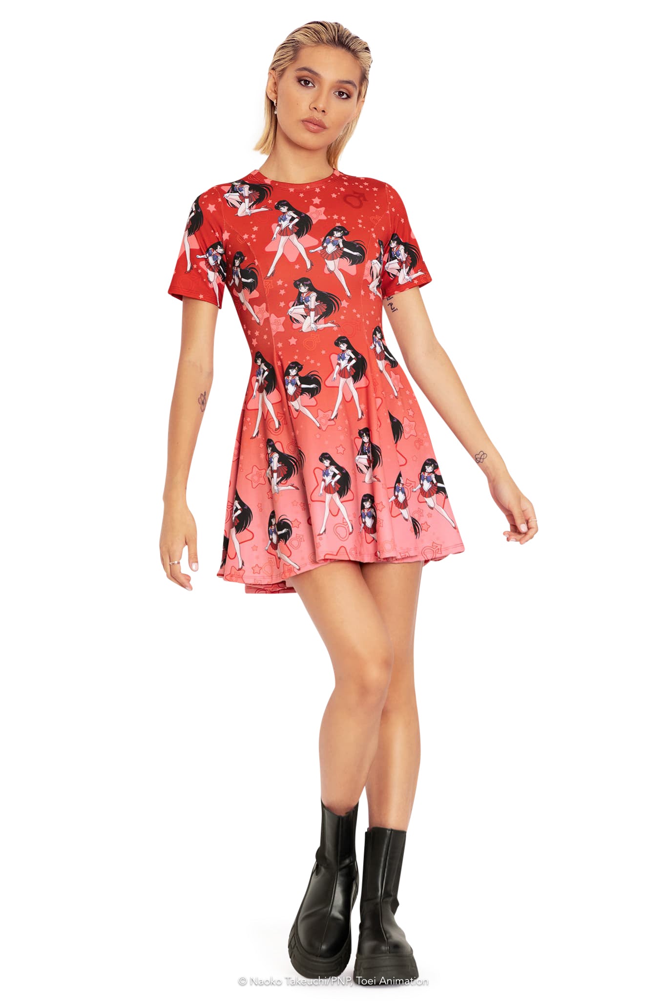 Sailor Mars Evil Tee Dress - Limited – BlackMilk Clothing