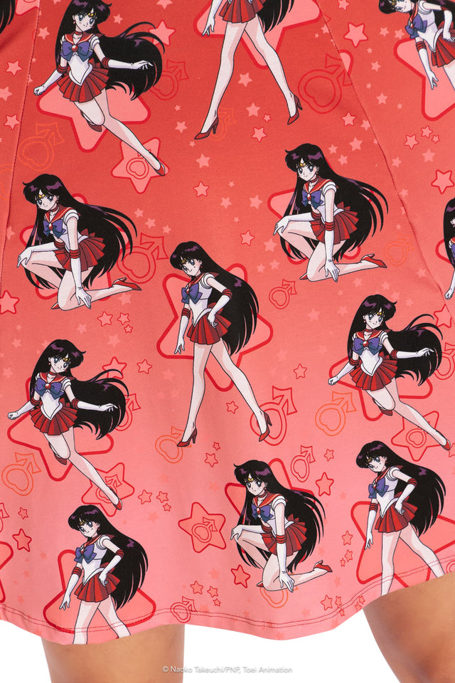 Sailor Mars Longline Evil Tee Dress Print