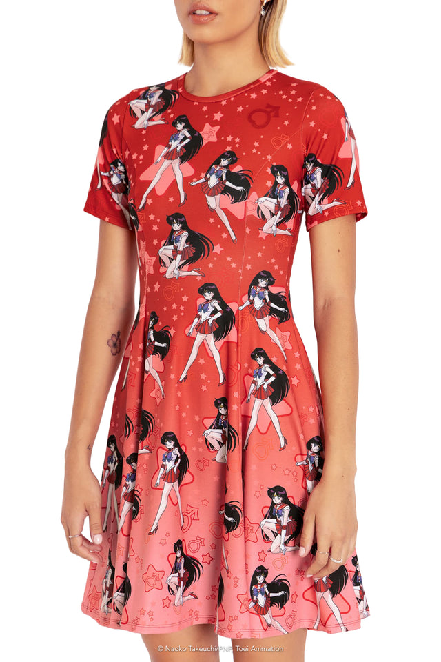 Sailor Mars Longline Evil Tee Dress Side