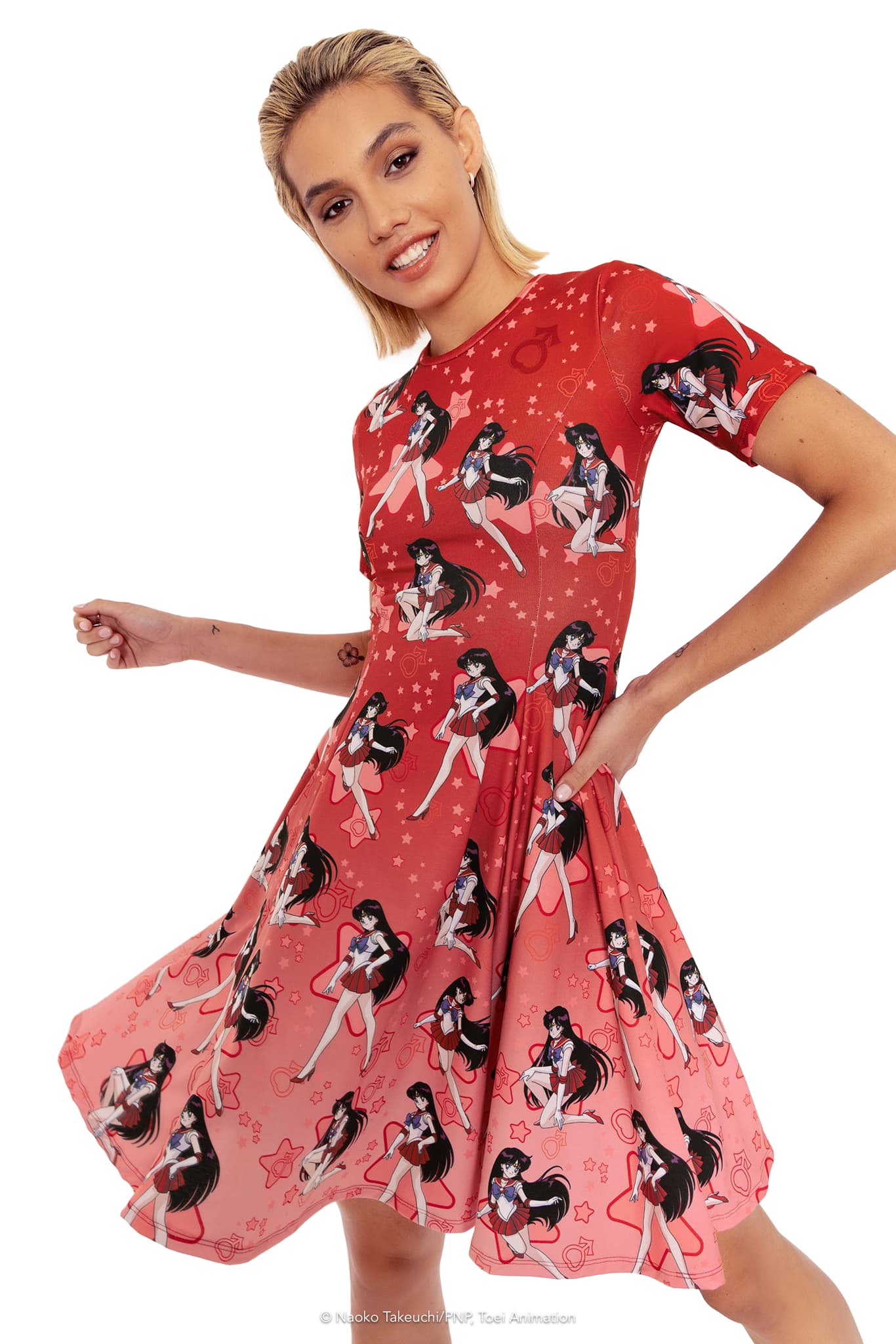 Sailor Mars Longline Evil Tee Dress - Limited – BlackMilk Clothing