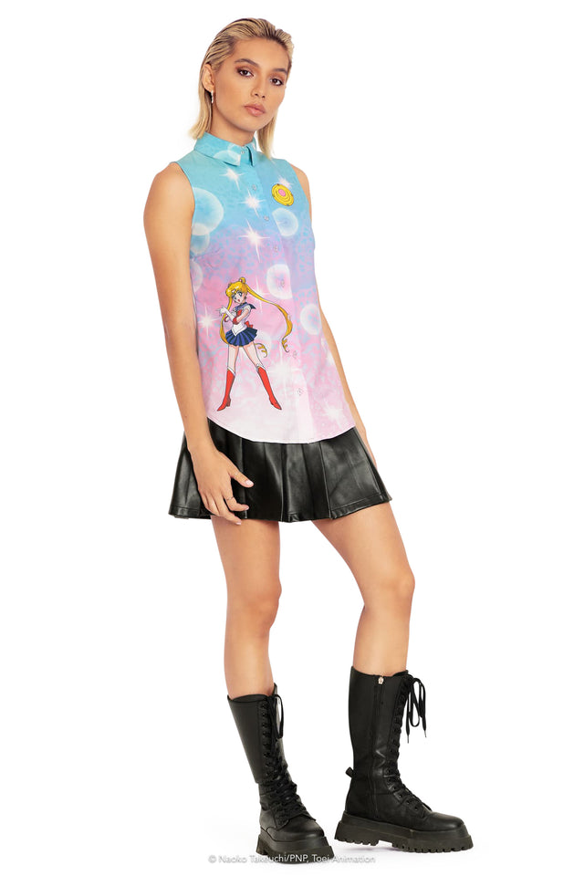 BlackMilk Clothing x Pretty Guardian Sailor Moon - Sailor Moon Bubbles Business Time Shirt - Sailor Moon Merchandise - Collaboration apparel - Licenced.