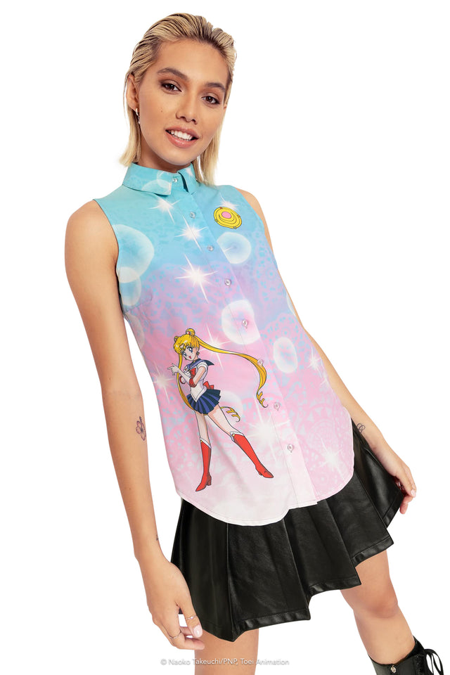 Sailor Moon Bubbles Business Time Shirt Wide