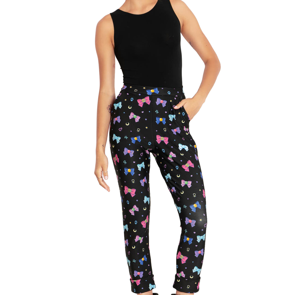 Sailor Ribbons Cuffed Pants - Limited – BlackMilk Clothing