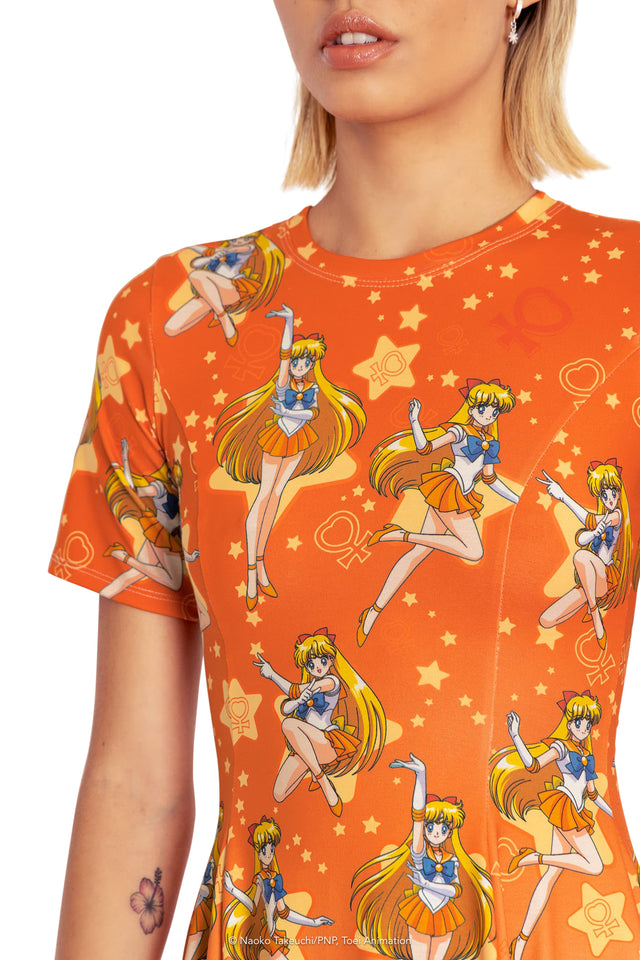 Sailor Venus Longline Evil Tee Dress Print