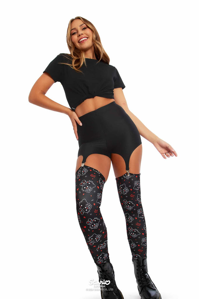 50 Years Of Hello Kitty Suspenders - Limited BlackMilk Clothing 50 Years Of Hello Kitty Suspenders - Limited BlackMilk Clothing