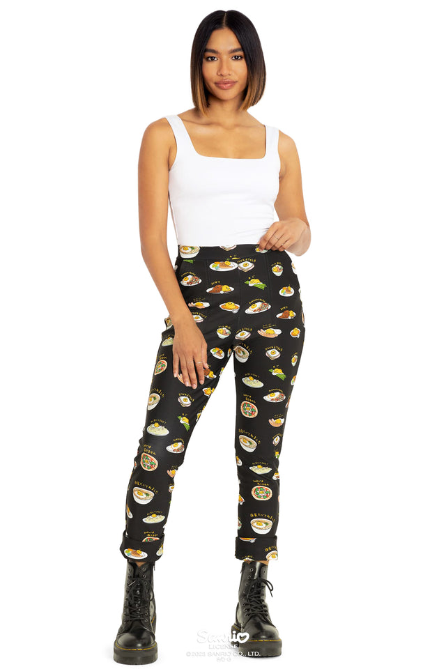 Sanrio Eat With Gudetama Cuffed Pants Front