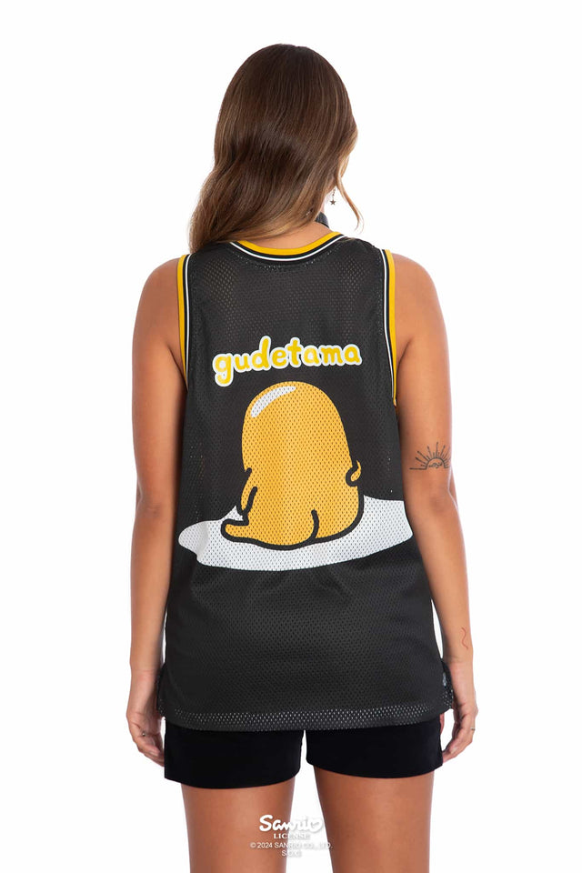 Gudetama Merchandise - Official Sanrio Products - Licensed Apparel - Kawaii Fashion - Unisex, Men's, Women's Basketball Jersey Top - Sportswear, Activewear