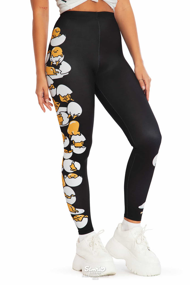 Gudetama Merchandise - Official Sanrio Products - Licensed Apparel - Kawaii Fashion - Women's Leggings - Sportswear, Activewear