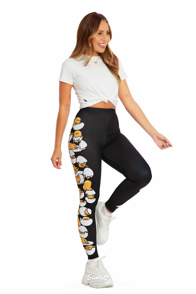 Gudetama Merchandise - Official Sanrio Products - Licensed Apparel - Kawaii Fashion - Women's Leggings - Sportswear, Activewear