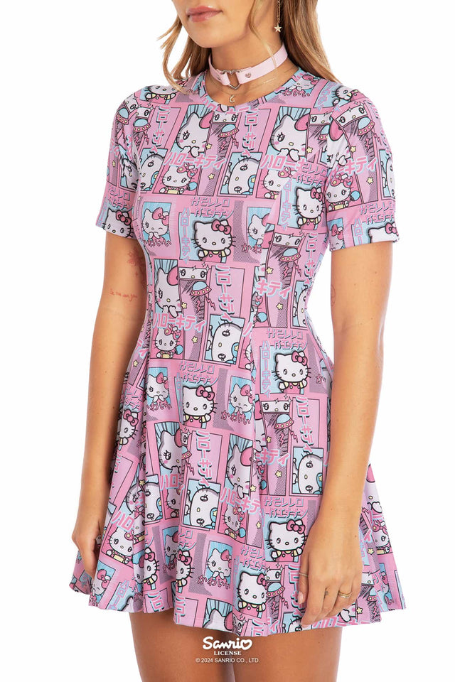 Hello Kitty Manga Evil Tee Dress Hello Kitty Manga Evil Tee Dress