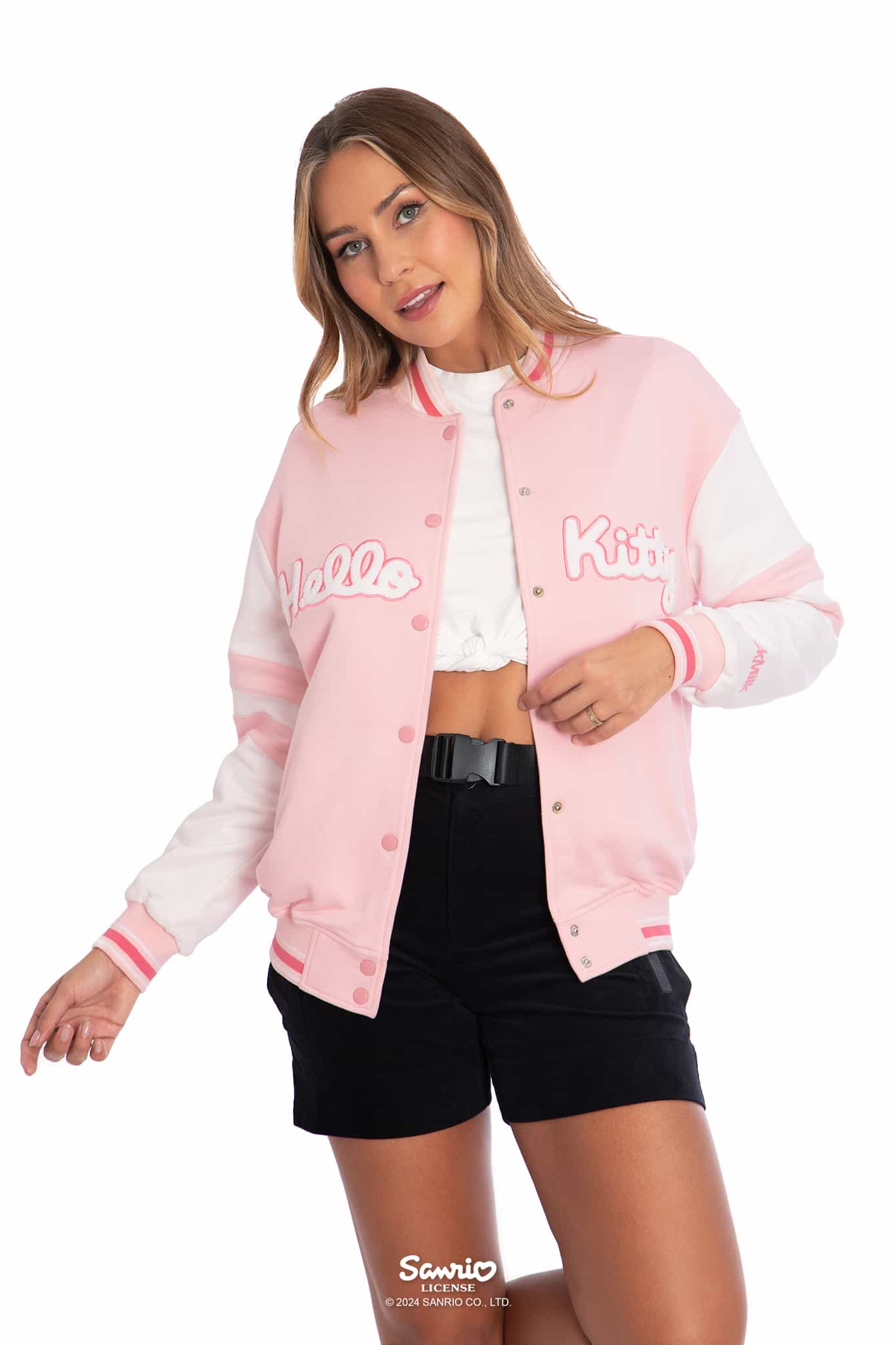 Zelda Black shops Milk Limited Bomber Jacket