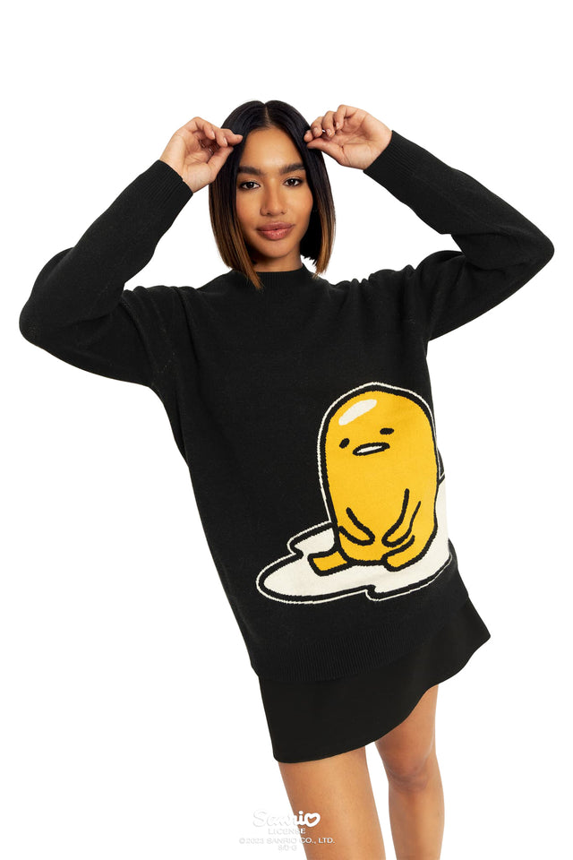 Sanrio Lazy Gudetama Knit Oversized Sweater Wide 