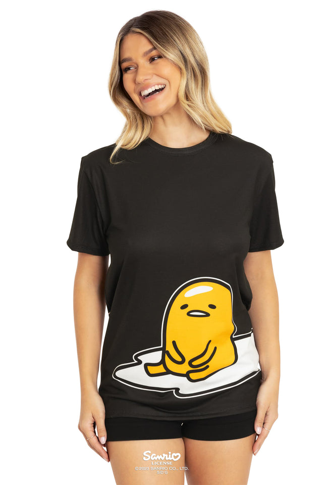 Sanrio Lazy Gudetama Tee Shirt Closeup