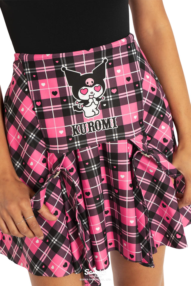 Sanrio Tartan Kuromi Apron Dress Print