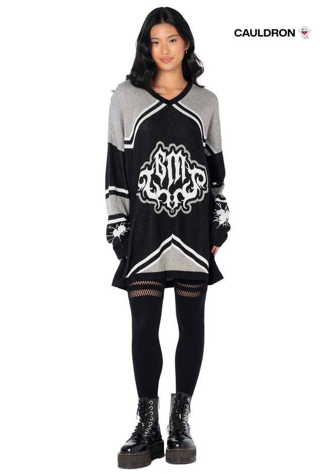 Anti-Love Club Lightweight Oversized V Neck Hockey Knit