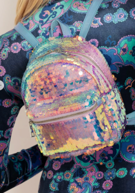 Sparkle Sparkle Iridescent Sequin Backpack (Sample)