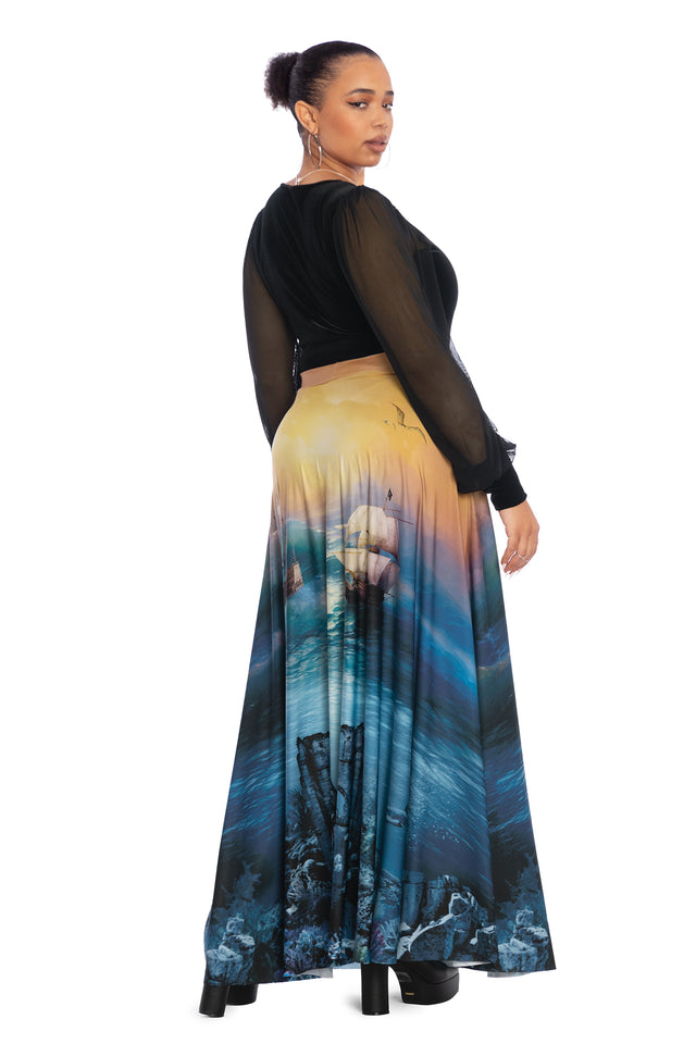 Sea Battle Maxi Skirt