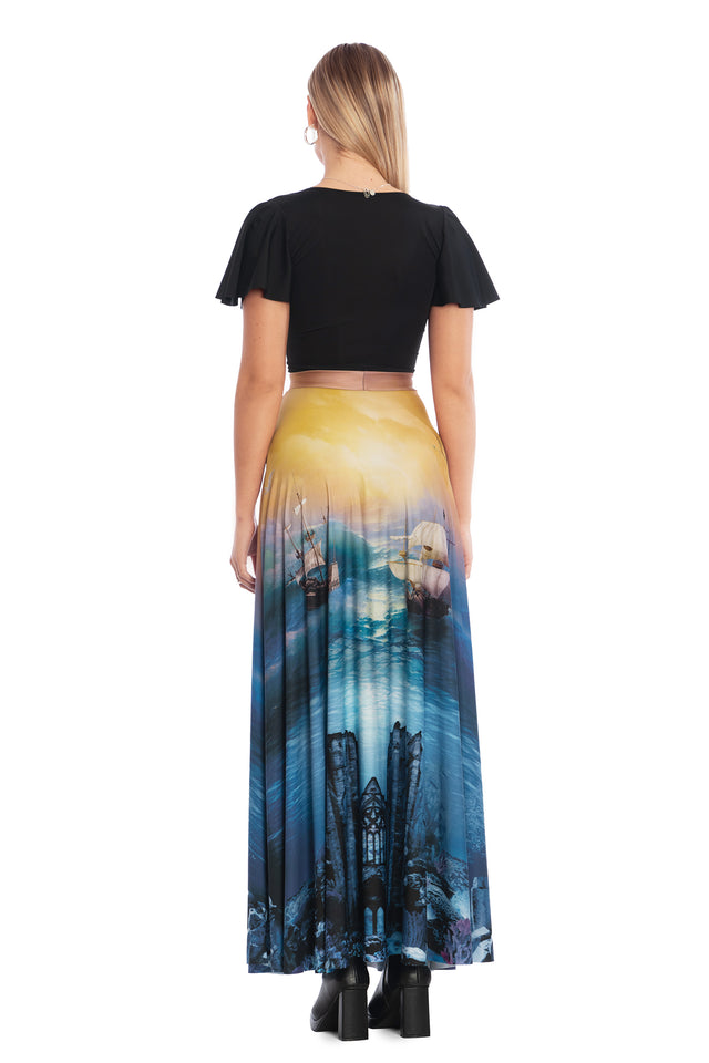 Sea Battle Maxi Skirt