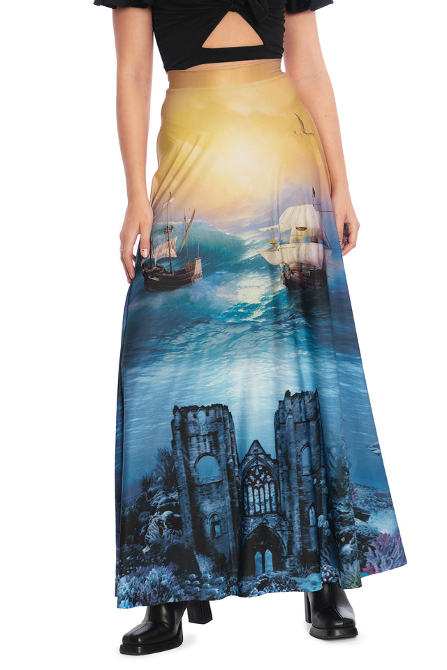 Sea Battle Maxi Skirt