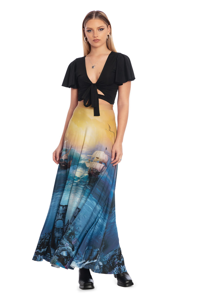 Sea Battle Maxi Skirt