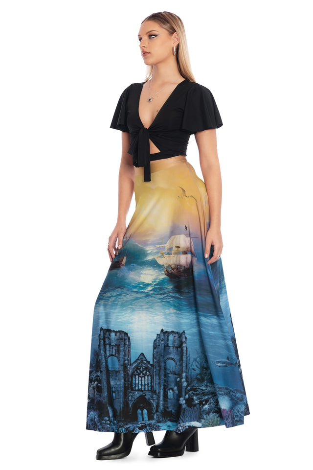 Sea Battle Maxi Skirt