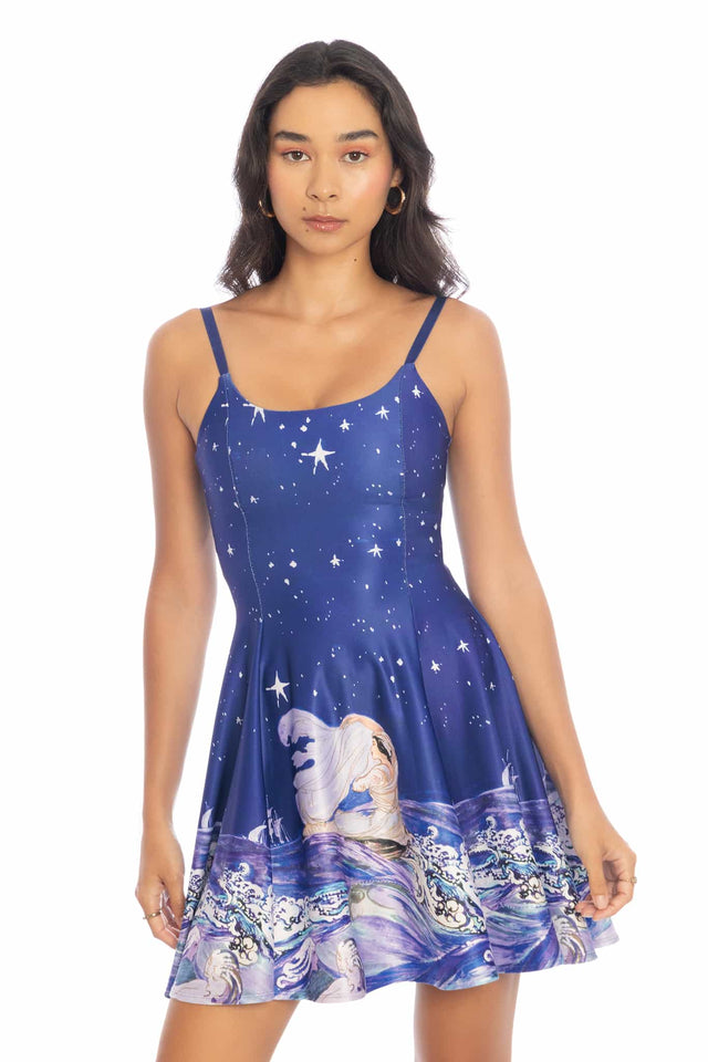 Sea Creatures Scoop Mini Strappy Dress