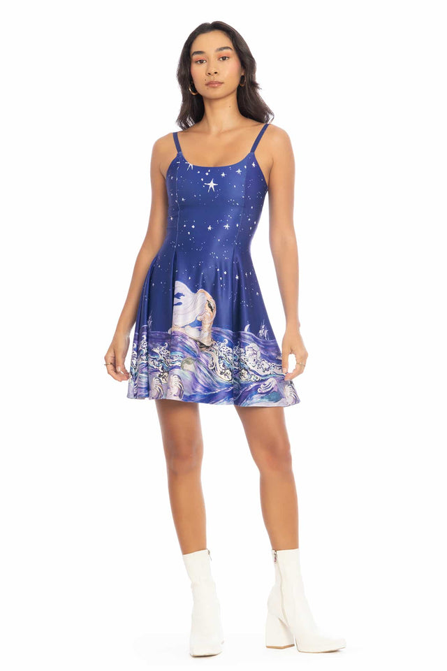 Sea Creatures Scoop Mini Strappy Dress