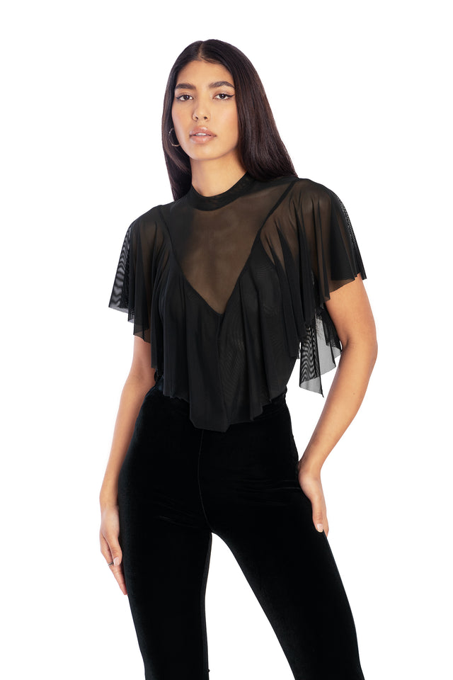 Sheer Frill Top Front 