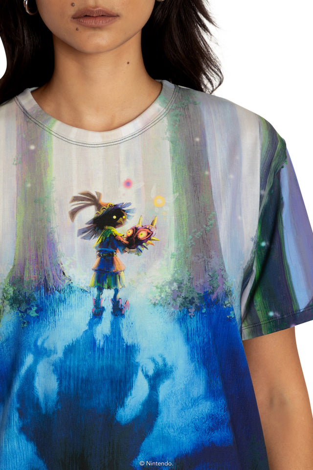 BlackMilk Clothing x Nintendo The Legend Of Zelda - Skull Kid Boyfriend Tee - The Legend of Zelda Merchandise - Collaboration apparel - Licenced.