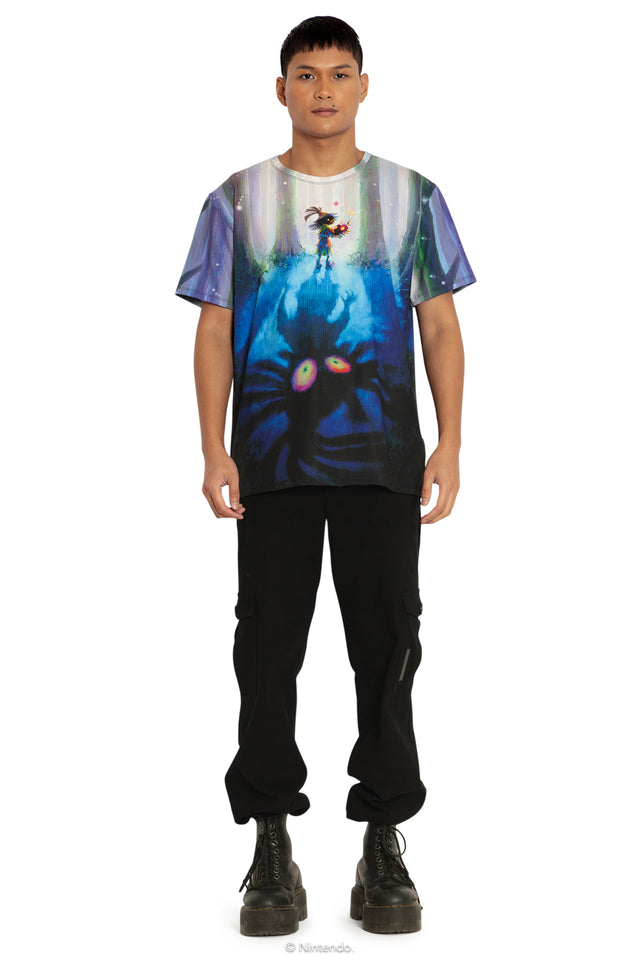 BlackMilk Clothing x Nintendo The Legend Of Zelda - Skull Kid Boyfriend Tee - The Legend of Zelda Merchandise - Collaboration apparel - Licenced.