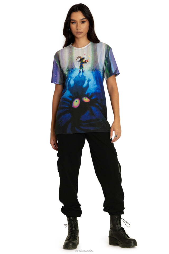 BlackMilk Clothing x Nintendo The Legend Of Zelda - Skull Kid Boyfriend Tee - The Legend of Zelda Merchandise - Collaboration apparel - Licenced.