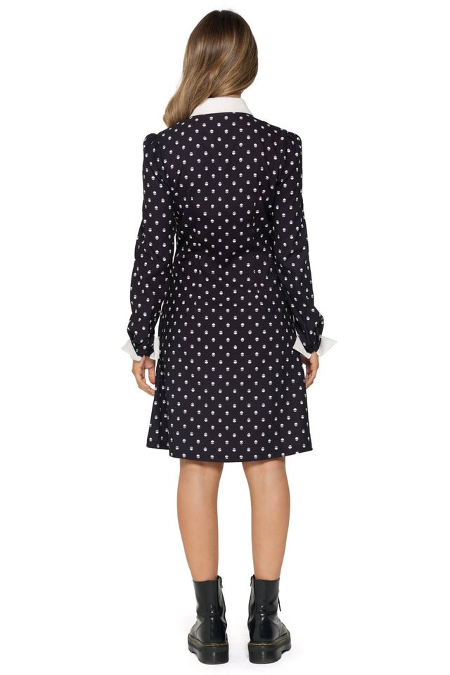 Skully Dot Long Sleeve Dress