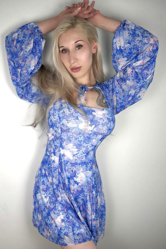 Skvader Among the Flowers Shrug Bishop Dress