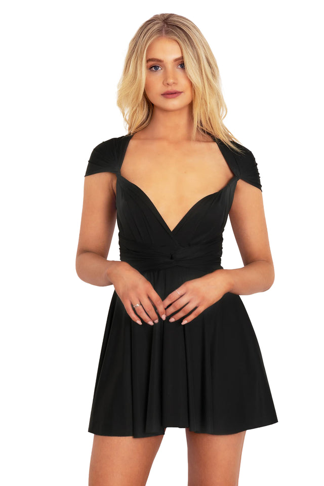 Sleek Infinity Skater Dress front 