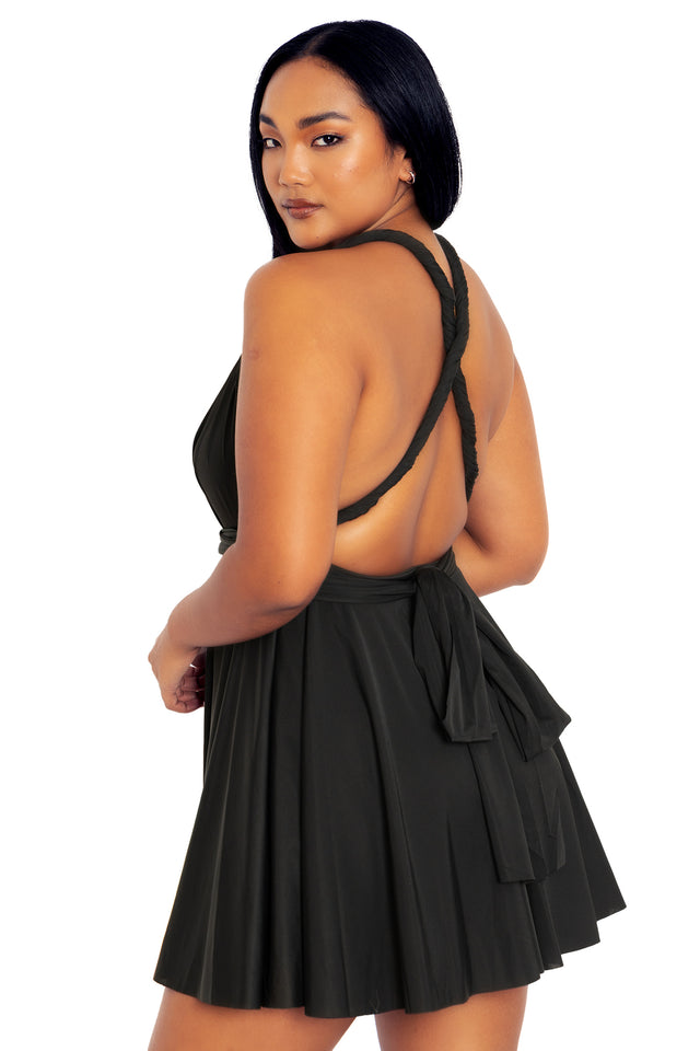 Sleek Infinity Skater Dress side