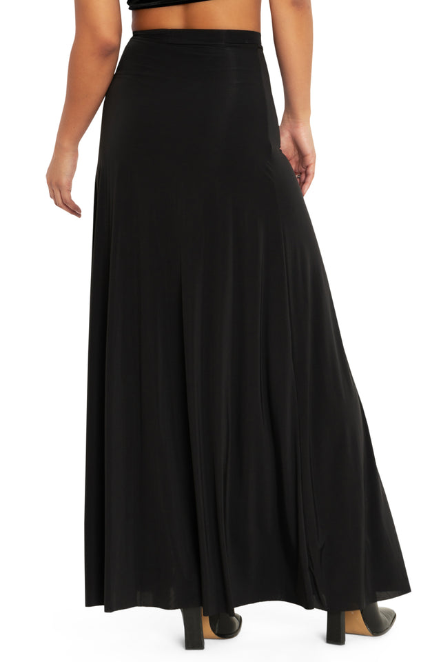 Sleek Light Single Split Maxi Skirt Back