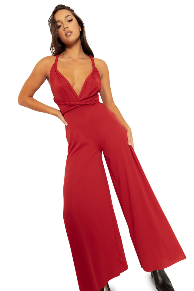 Sleek Pepper Infinity Jumpsuit Wide