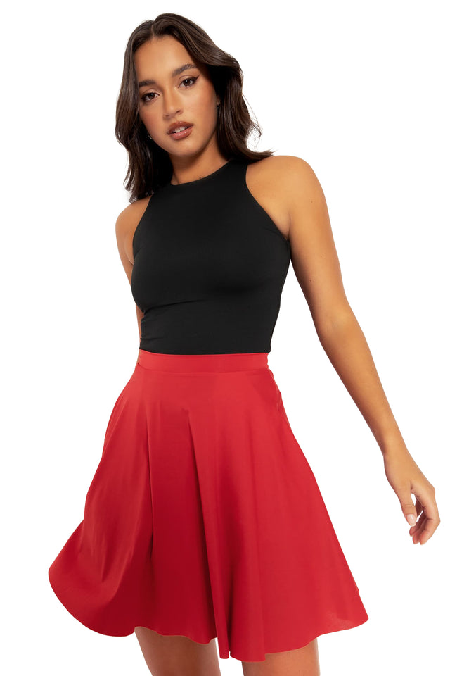 BlackMilk Clothing - Sleek Pepper Pocket Skater Skirt