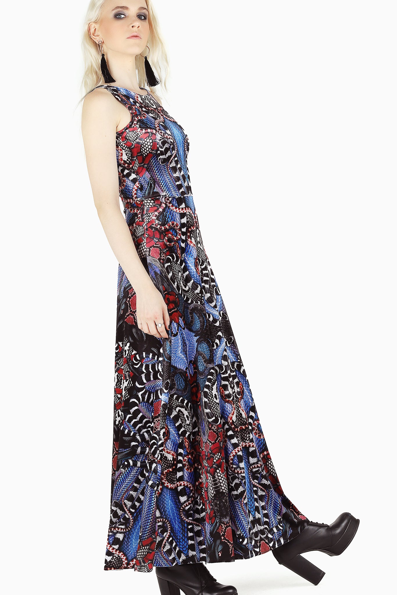 Snakaleidoscope Velvet Princess Maxi Dress – BlackMilk Clothing