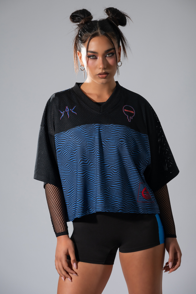 Sound Waves Cropped Oversized Touchdown
