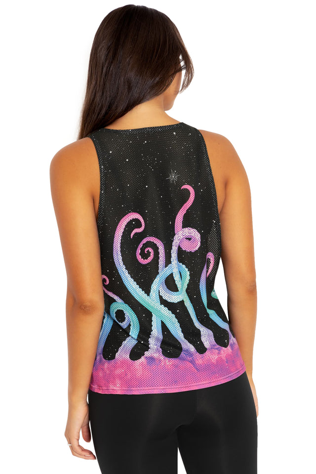 BlackMilk Clothing - Space Tentacles Low Arm Tank