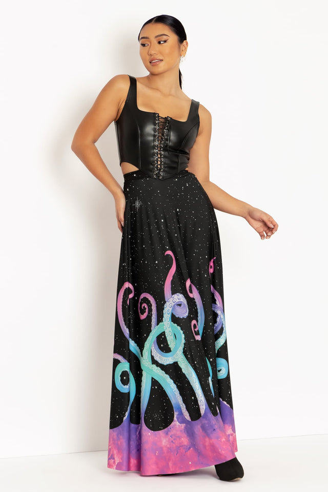 Space Tentacles Maxi Skirt