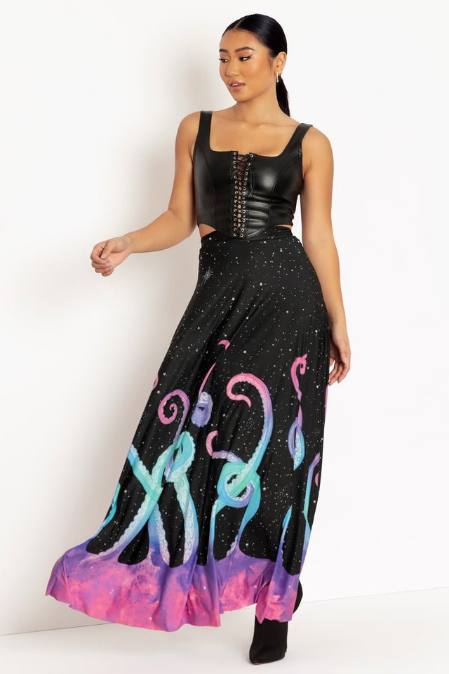 Space Tentacles Maxi Skirt