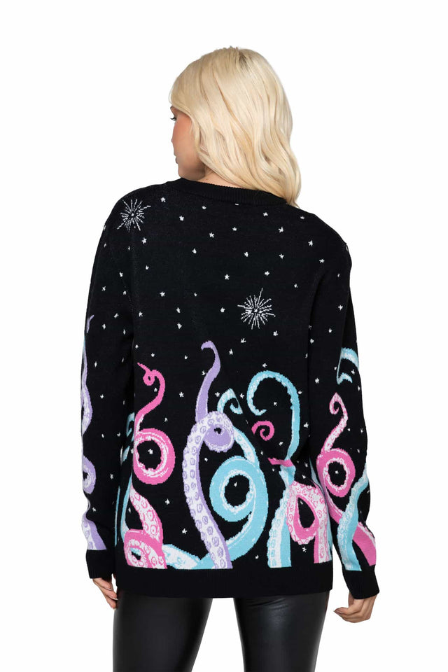 Space Tentacles Oversized Knit Sweater