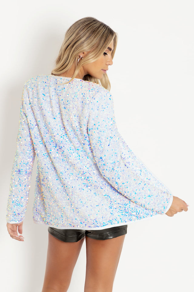 Sparkle Sparkle Holo Sequin Velvet Blazer