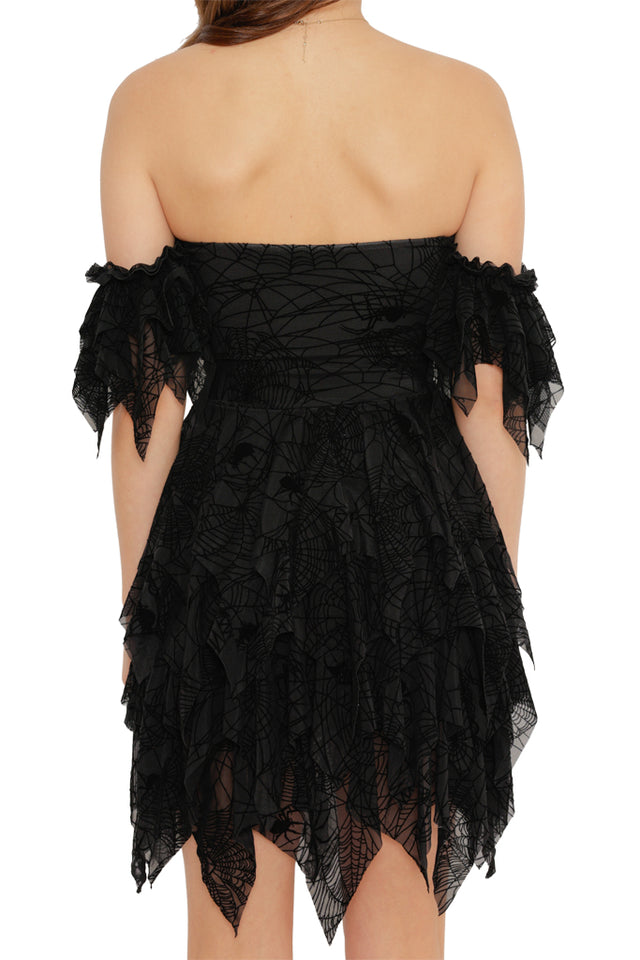 Spider Web Handkerchief Skater Dress
