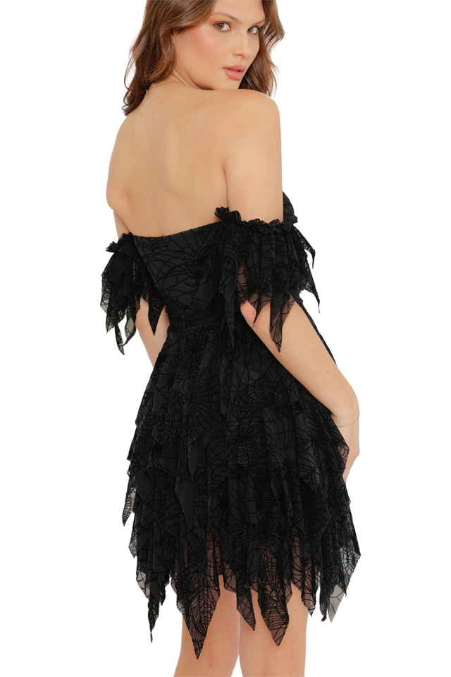 Spider Web Handkerchief Skater Dress