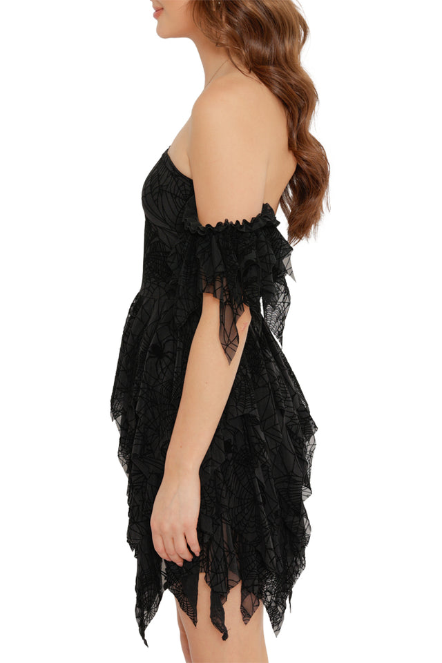 Spider Web Handkerchief Skater Dress
