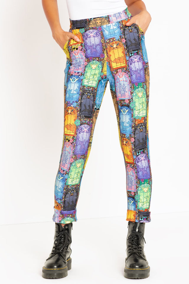 Stained Glass Eevee Cuffed Pants